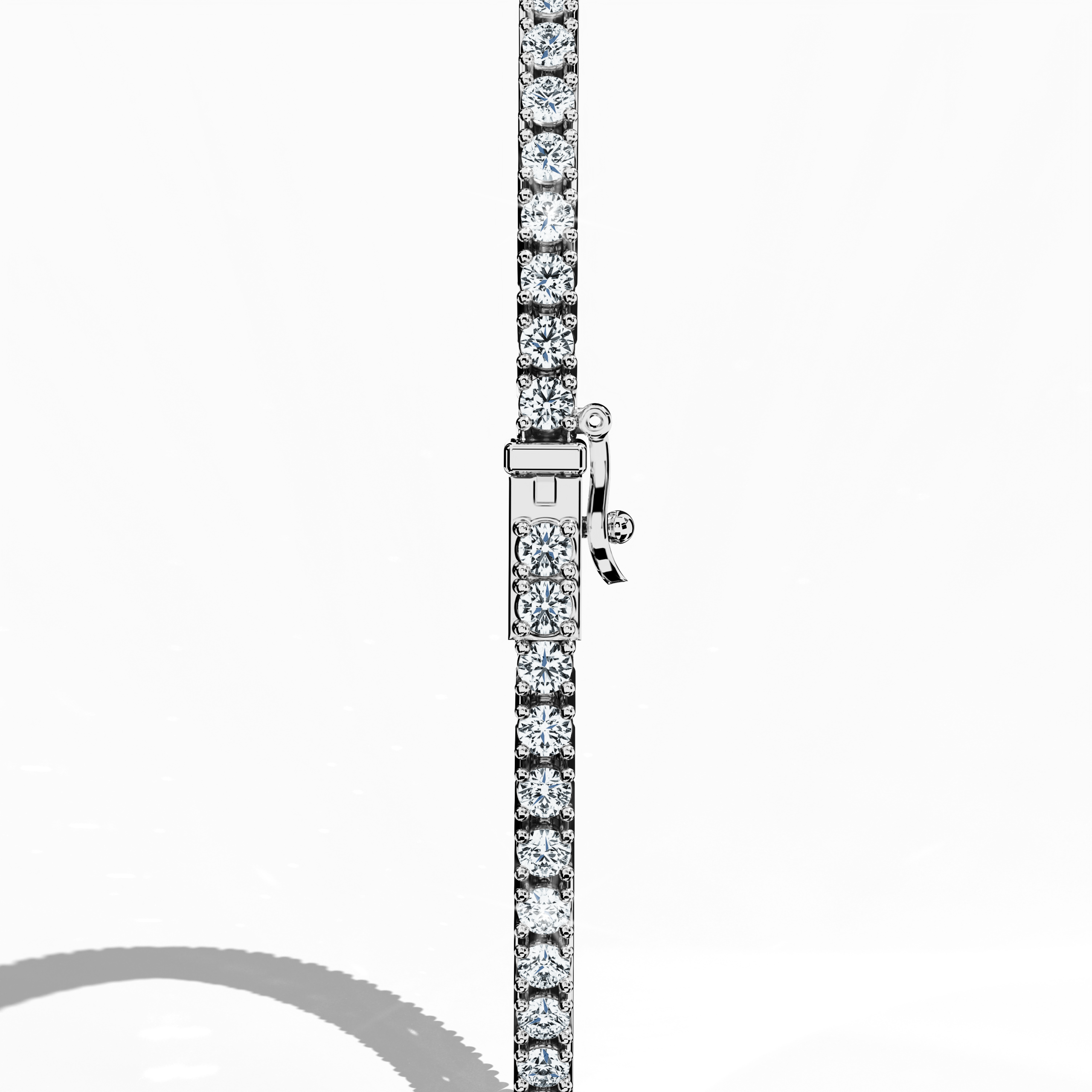 Observed from a standing back side perspective, this exceptional 2-carat diamond tennis bracelet in radiant белое золото—also referred to as blanc or silver‑toned gold—reveals an elegant, continuous string of perfectly set diamonds. Celebrated in fine Украшения/jewellry circles as a diamond wristband, diamond cuff, or refined arm candy, its masterful design blends modern sophistication with classic allure. Superior craftsmanship and international design influence define this luxury accessory.