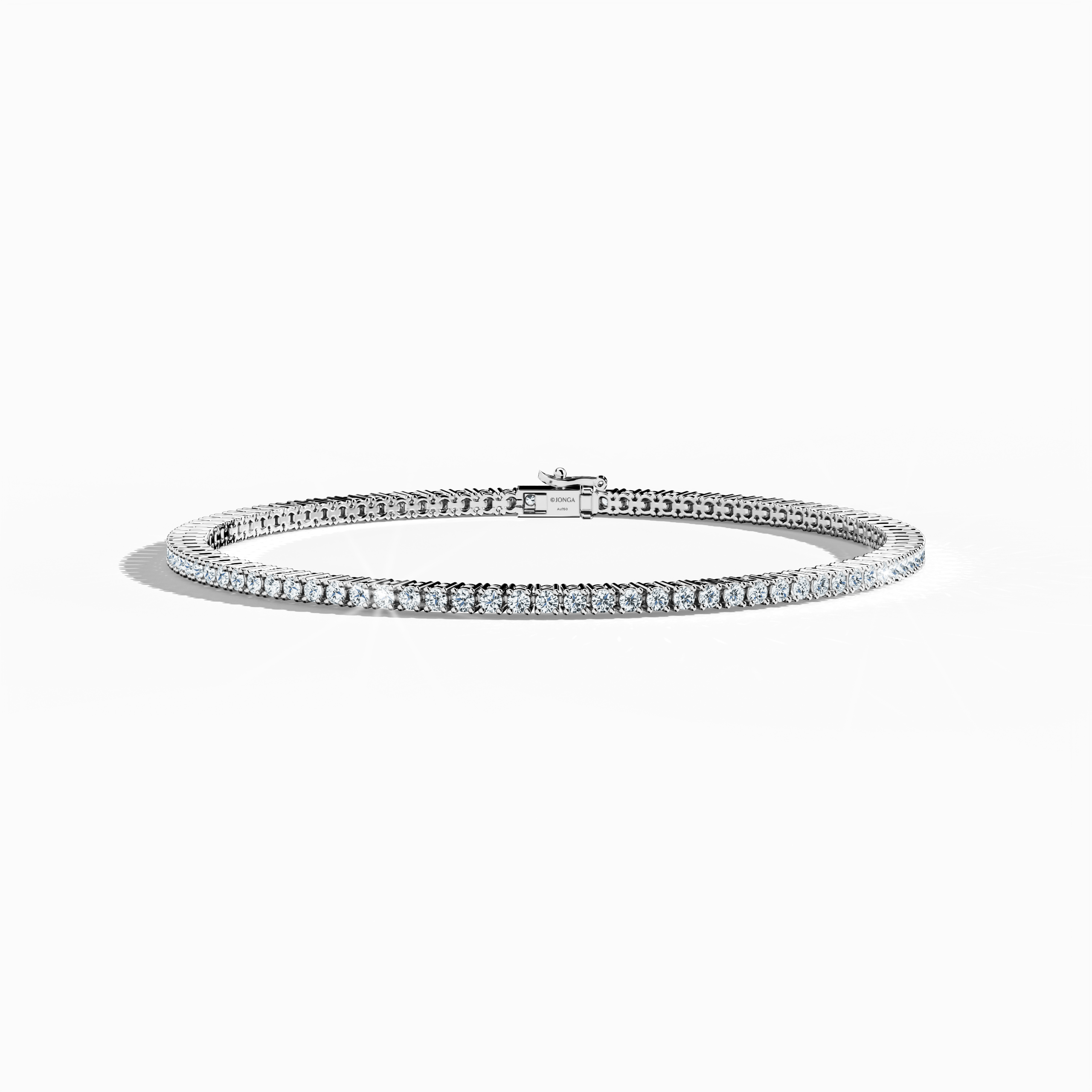 Captured in a delicate sleeping front top view, this exquisite 2-carat diamond tennis bracelet in radiant белое золото—also celebrated as blanc gold or silver‑toned gold—exemplifies refined fine Украшения/jewellry craftsmanship. The uninterrupted row of dazzling, meticulously set diamonds forms a timeless design, often described as a diamond wristband, diamond cuff, or chic arm candy. Internationally admired for modern allure and classic elegance, this luxury accessory radiates sophistication.