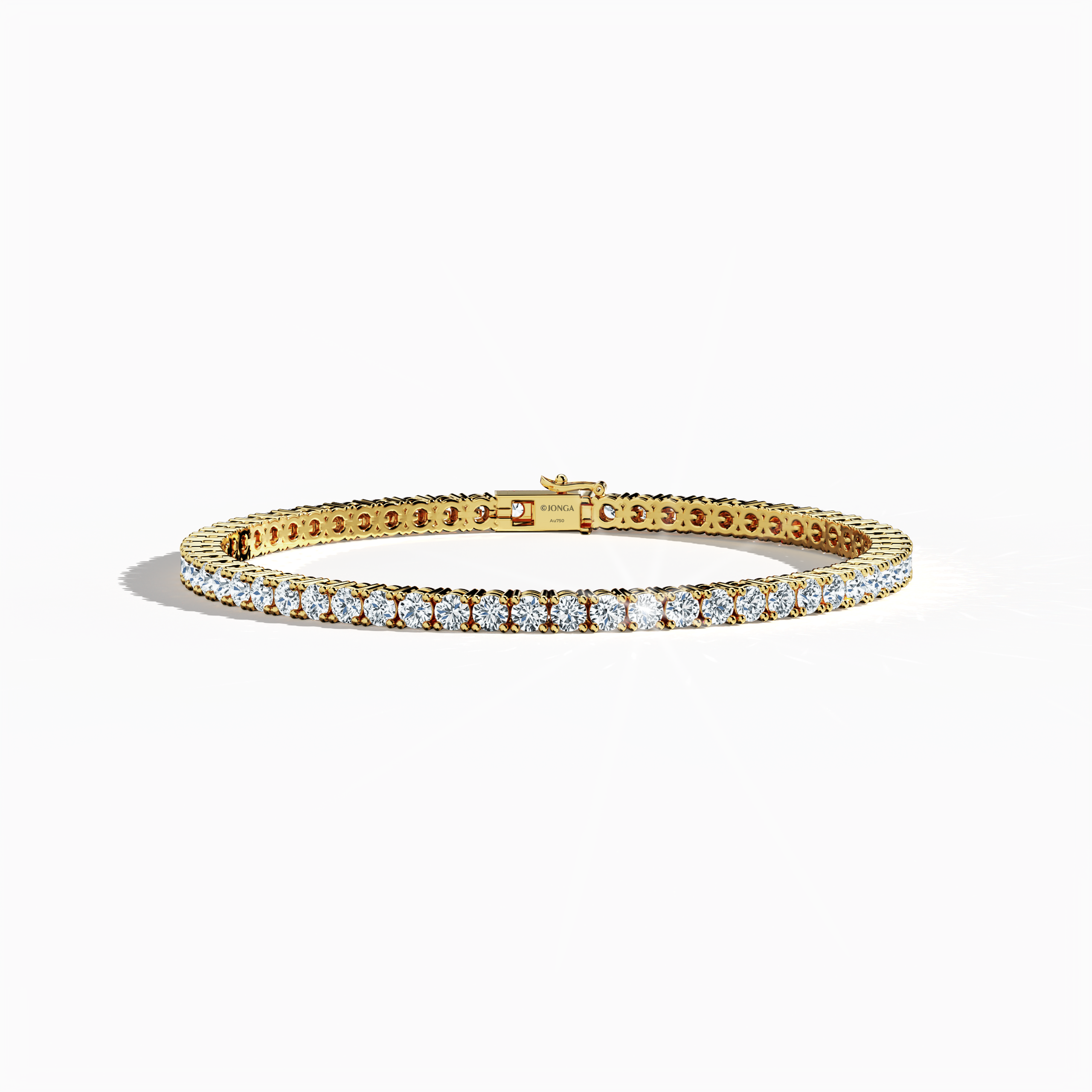 This 6-carat diamond tennis bracelet, also recognized as a line bracelet, eternity bracelet, river bracelet, or inline bracelet, is crafted in жёлтое золото (sometimes referred to as classic gold or champagne gold). Displayed from a sleeping front top perspective, its round brilliant diamonds shimmer in a warm metal setting. A timeless prong-set design, it suits both casual ensembles and upscale occasions. Keywords: diamond tennis bracelet, жёлтое золото, line bracelet.