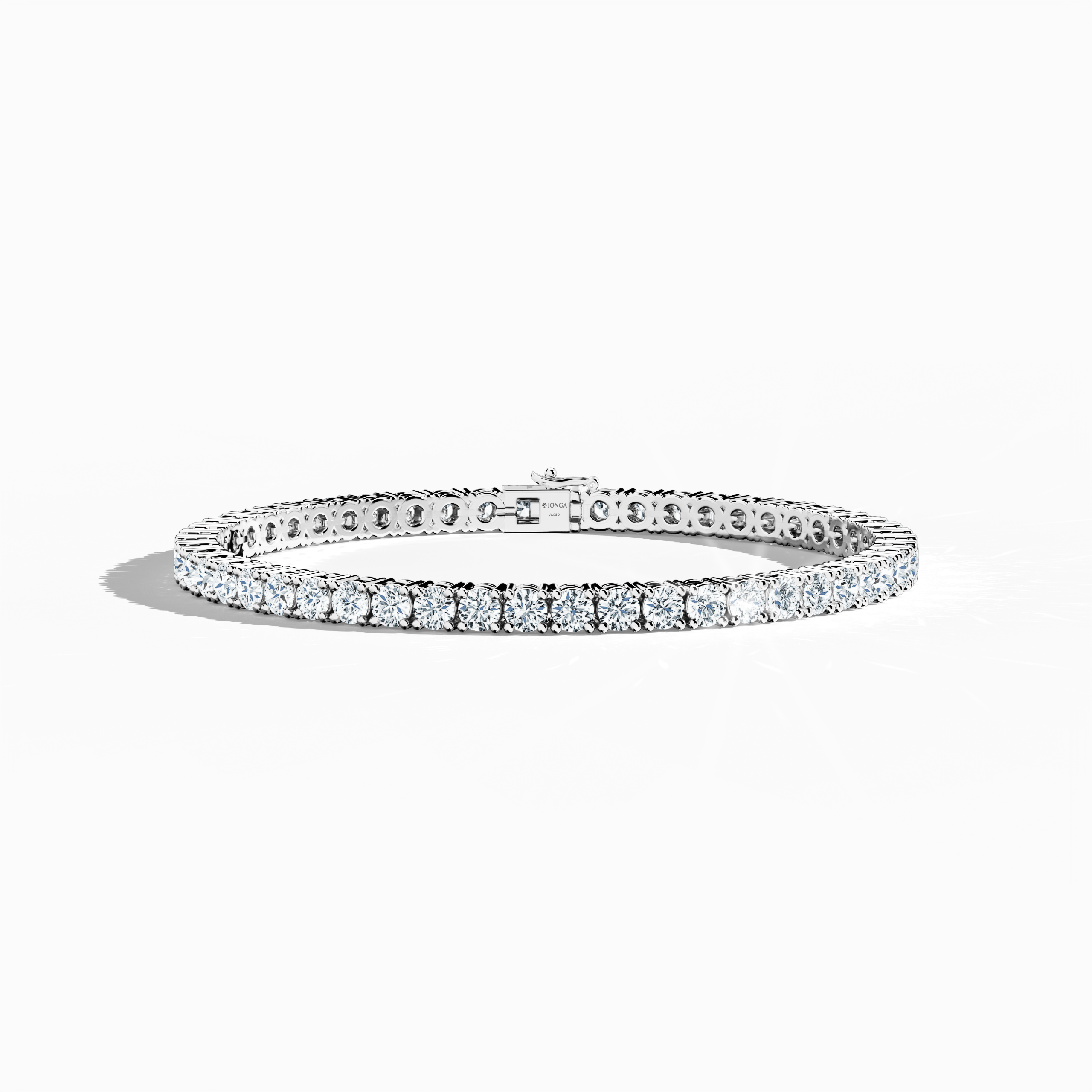 This 8-carat diamond tennis bracelet, also known as a line bracelet, eternity bracelet, river bracelet, or inline bracelet, is exquisitely crafted in белое золото (often referred to as grey gold or palladium gold). Captured from a sleeping front top view, its prong-set round diamonds form a flawless, continuous band that radiates refined brilliance and modern elegance. Ideal for formal events and everyday luxury. Keywords: diamond tennis bracelet, белое золото, luxury Украшения.