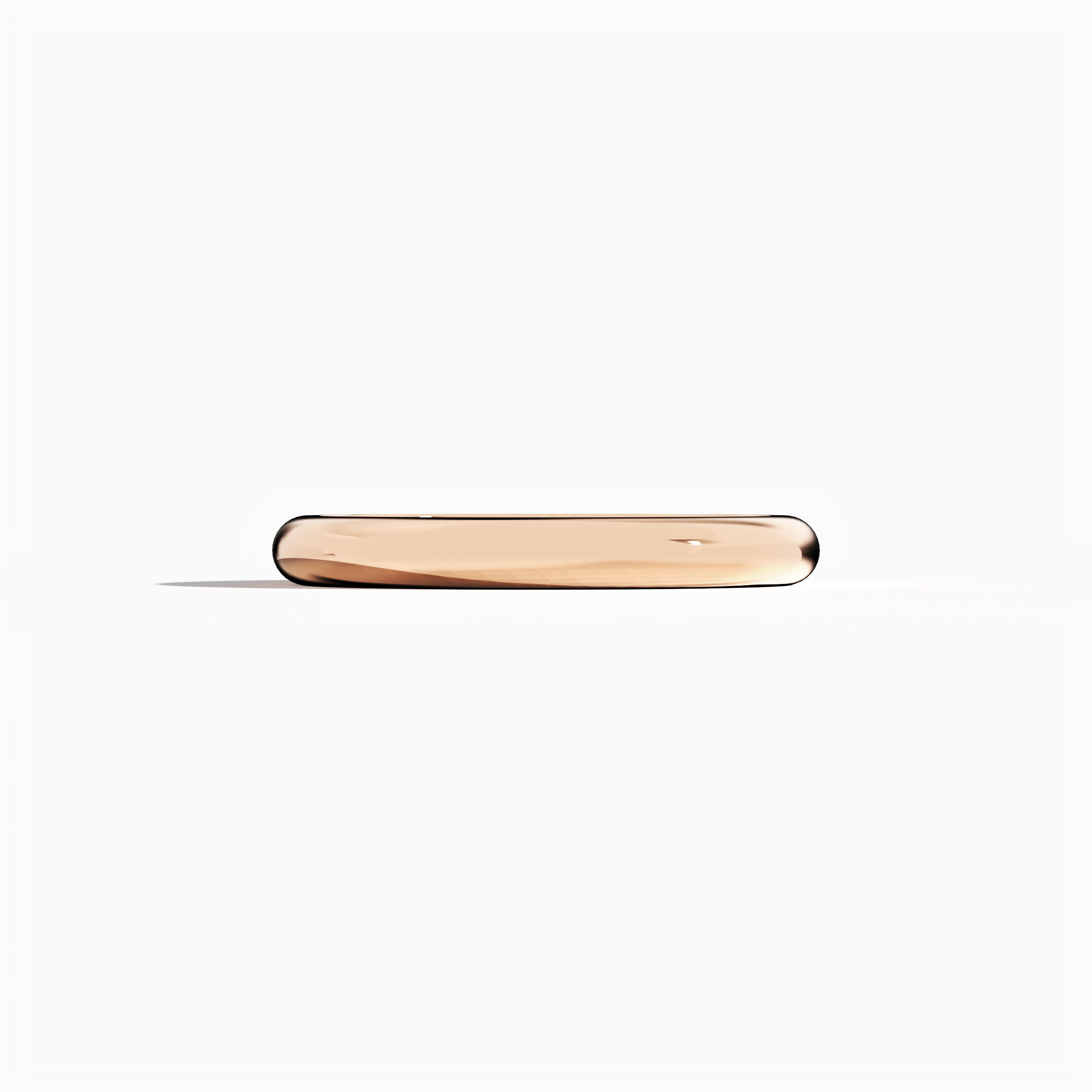 Image captures a classic wedding band in romantic розовое золото featuring a 2.5 мм width with a glossy finish, showcased in a sleeping front view. This ring, celebrated as a traditional, timeless, minimalist, and elegant wedding band, is rendered in hues of blush gold and soft rose, exuding refined craftsmanship and passionate sophistication. Keywords: wedding band, розовое золото, glossy finish, classic, minimalist, elegant design.