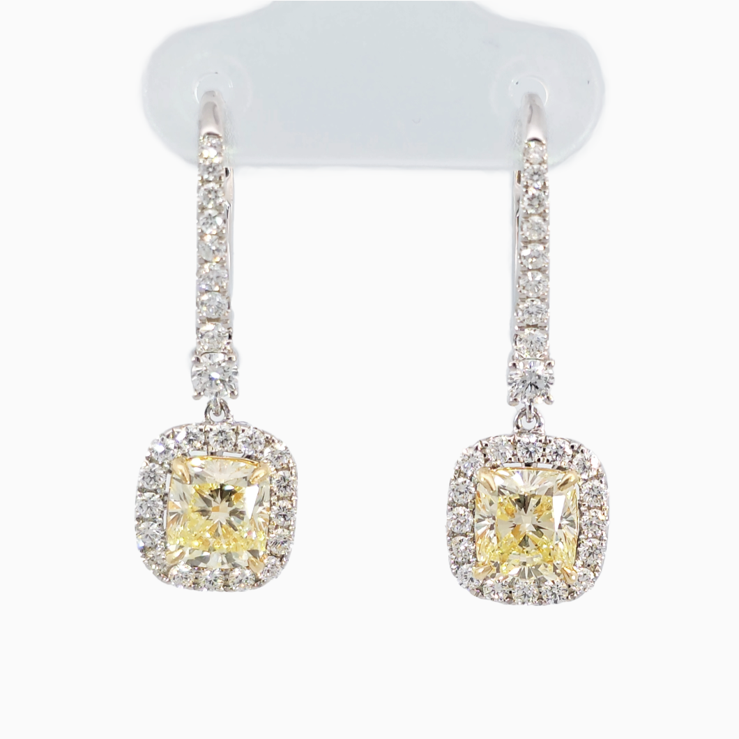 Cushion Halo Earring