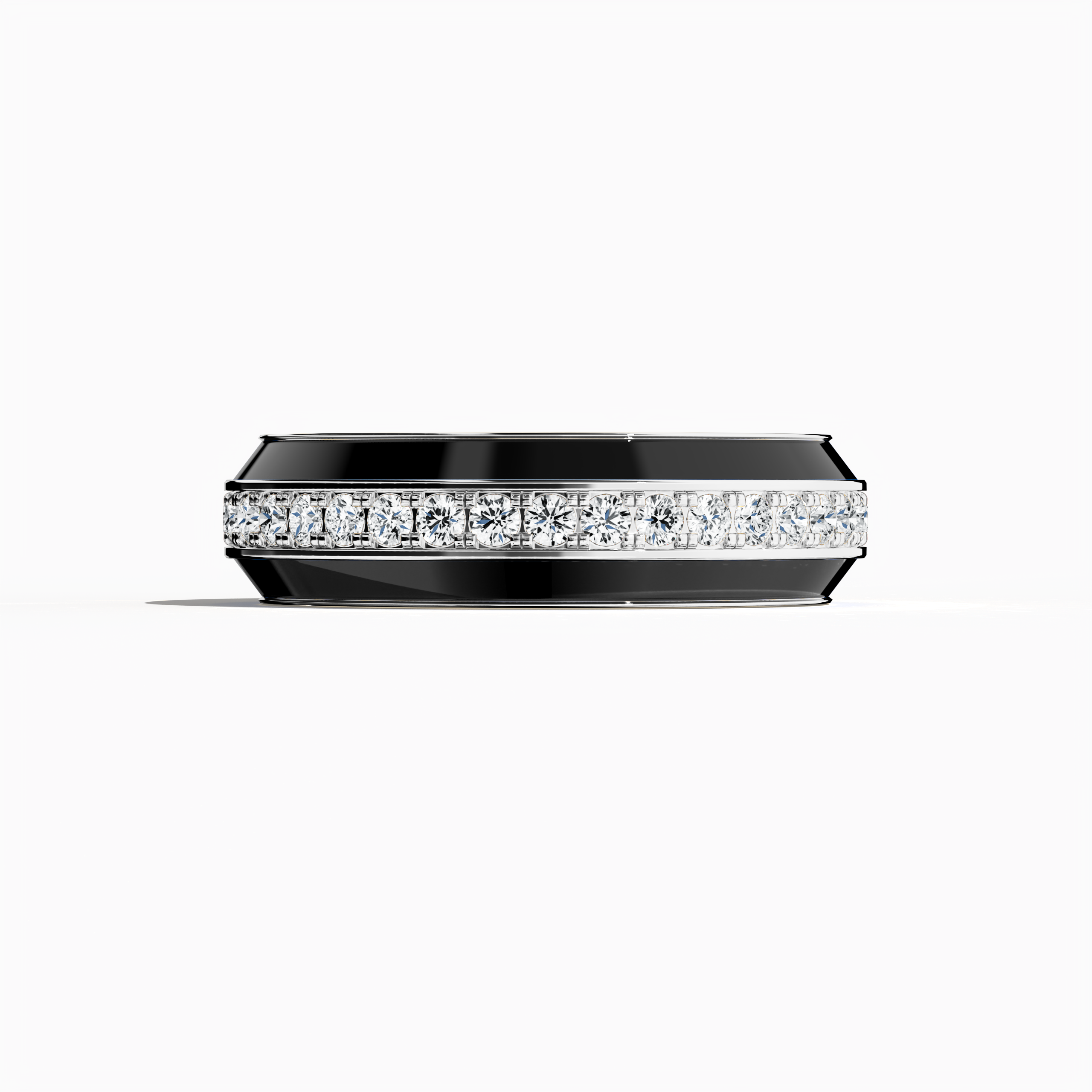 Experience the refined elegance of this opulent белое золото ring featuring bold black glossy enamel and an up to 1 carat diamond paved in the center line. The exquisite pave band—celebrated as Eternity Pave, Pavé Chic, and Carat Pave—is captured in a sleeping front view that highlights smooth contours and intricate diamond detailing. This luxurious designer piece radiates modern sophistication and impeccable craftsmanship.
Keywords: enamel, diamond, pave design, luxury, designer.