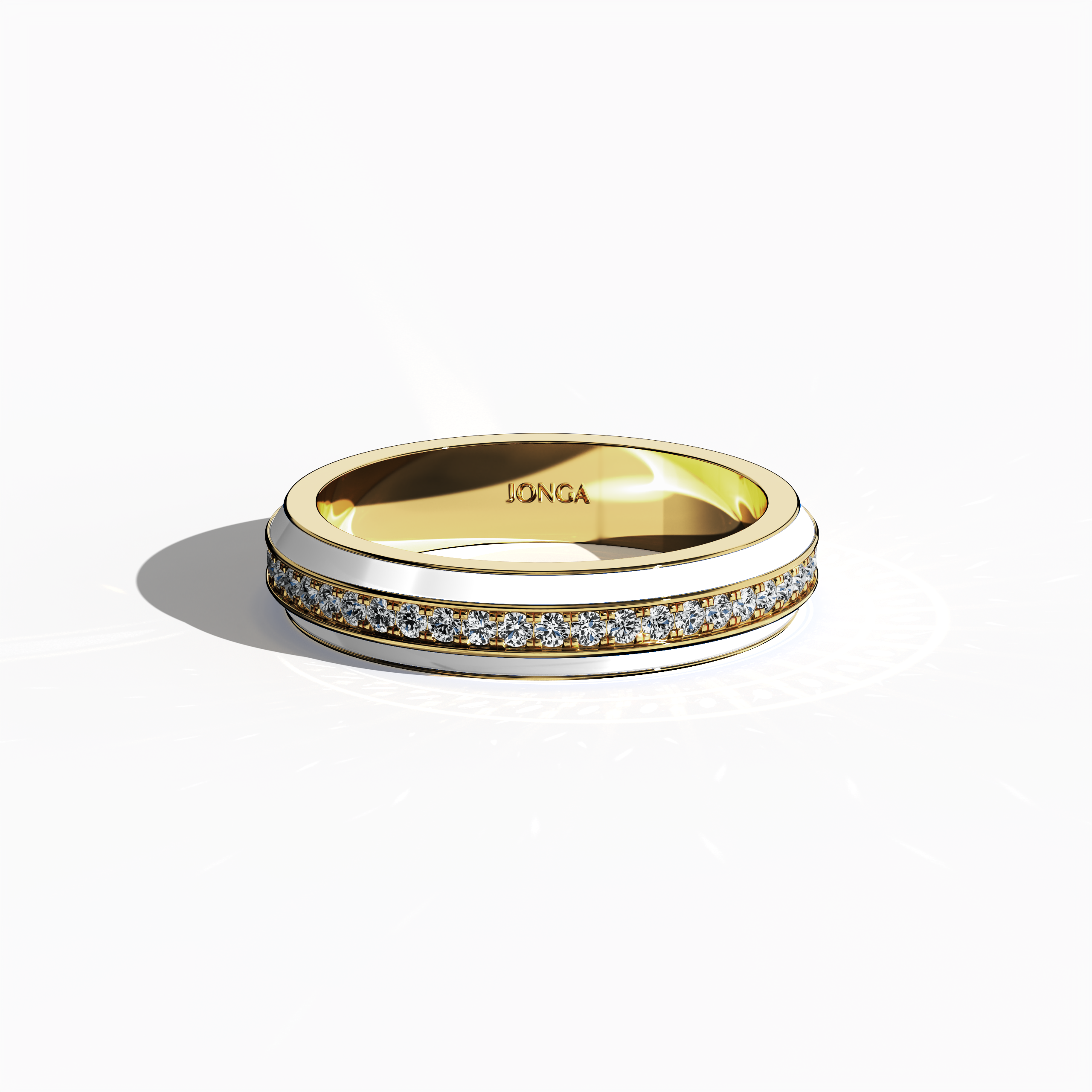 Discover the striking beauty of this жёлтое золото ring with luminous white glossy enamel, featuring a dazzling 0.35 carat paved center stone. Captured from a sleeping front top view, the elegant pave band—celebrated as Eternity Pave, Pavé Chic, and Carat Pave—reveals intricate pavé details and a vibrant interplay between warm жёлтое золото and pristine enamel. The piece radiates modern luxury and timeless designer elegance in every refined contour.
Keywords: enamel, pave, luxury, designer.