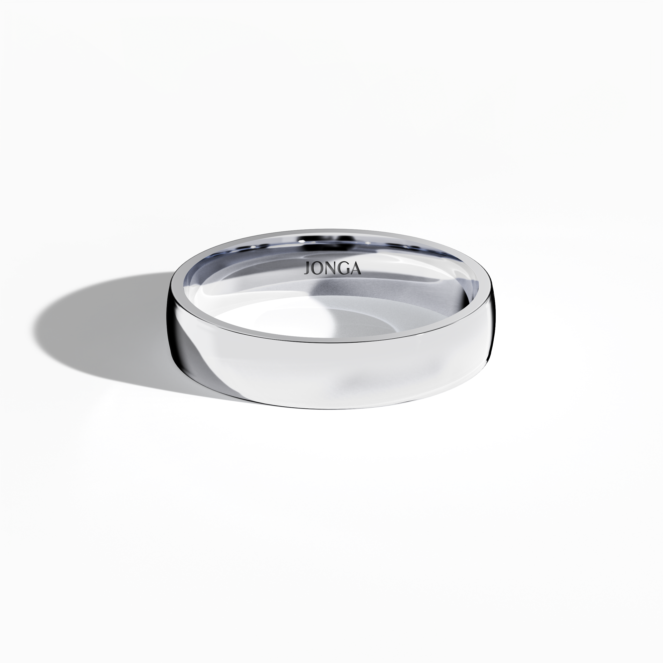 Exhibiting a refined wedding band in radiant белое золото, this 6 мм simple design with a flawless glossy finish is presented in a sleeping front top view. Often called a minimalist wedding ring, classic gold band, or modern wedding band, it features smooth, polished lines and balanced proportions. Celebrated across diverse design traditions for its understated elegance, the ring epitomizes modern sophistication and timeless appeal. Keywords: белое золото, glossy, 6 мм, refined, elegant.
