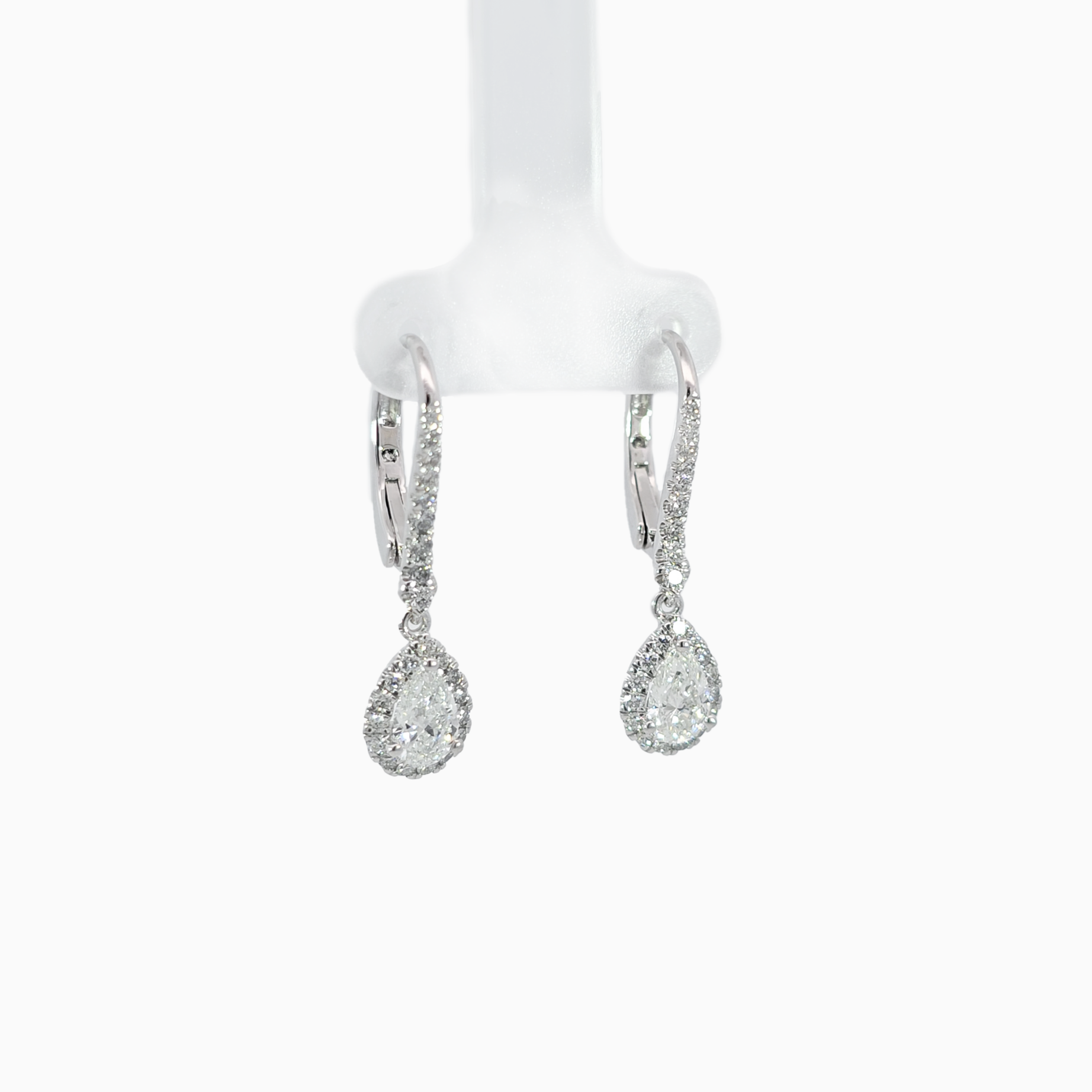 1.40ct Pear Halo Earring