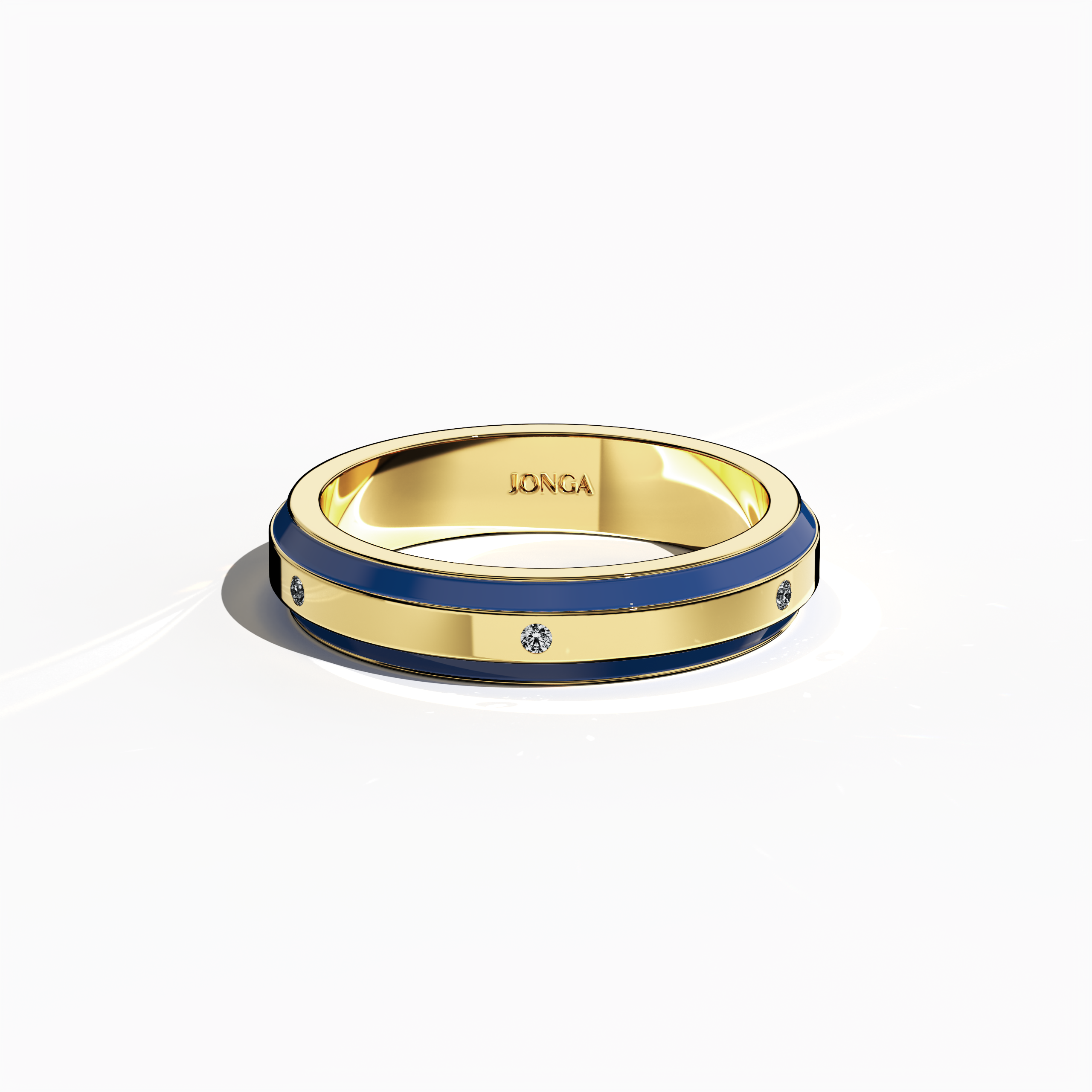 Viewed from a sleeping front top angle, this six diamond enamel ring in жёлтое золото with striking blue enamel exhibits a refined band with six expertly arranged diamonds (up to 0.05 carat). Its glossy blue finish and meticulous craftsmanship merge modern design with lavish luxury. Known as Elegant Fusion, Modern Radiance, Timeless Chic, Luxe Harmony, Classic Splendor, and Contemporary Brilliance—and echoing gold names aurum and oro—this piece exudes stylish precision. Keywords: refined, bold, modern.