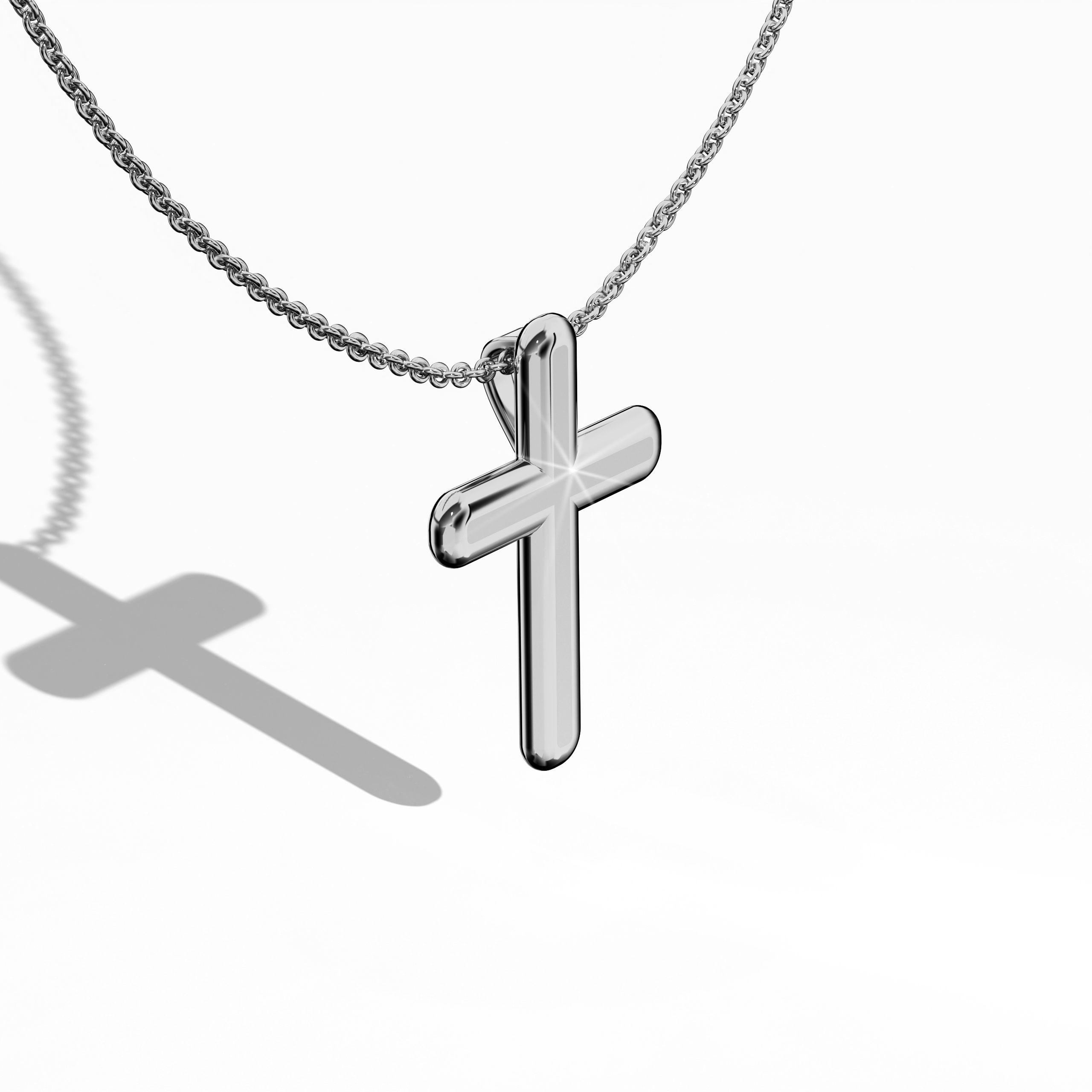 Front top side view of a cross pendant in radiant белое золото, sometimes described as pale or silver‑toned metal. Known in certain places as a sacred cross, holy symbol, or devotion piece, it reveals subtle depth and sleek contours from this angled perspective. The polished finish highlights meticulous craftsmanship, merging traditional reverence with a chic, contemporary accent.
Keywords: cross pendant, белое золото, spiritual design, polished accessory.