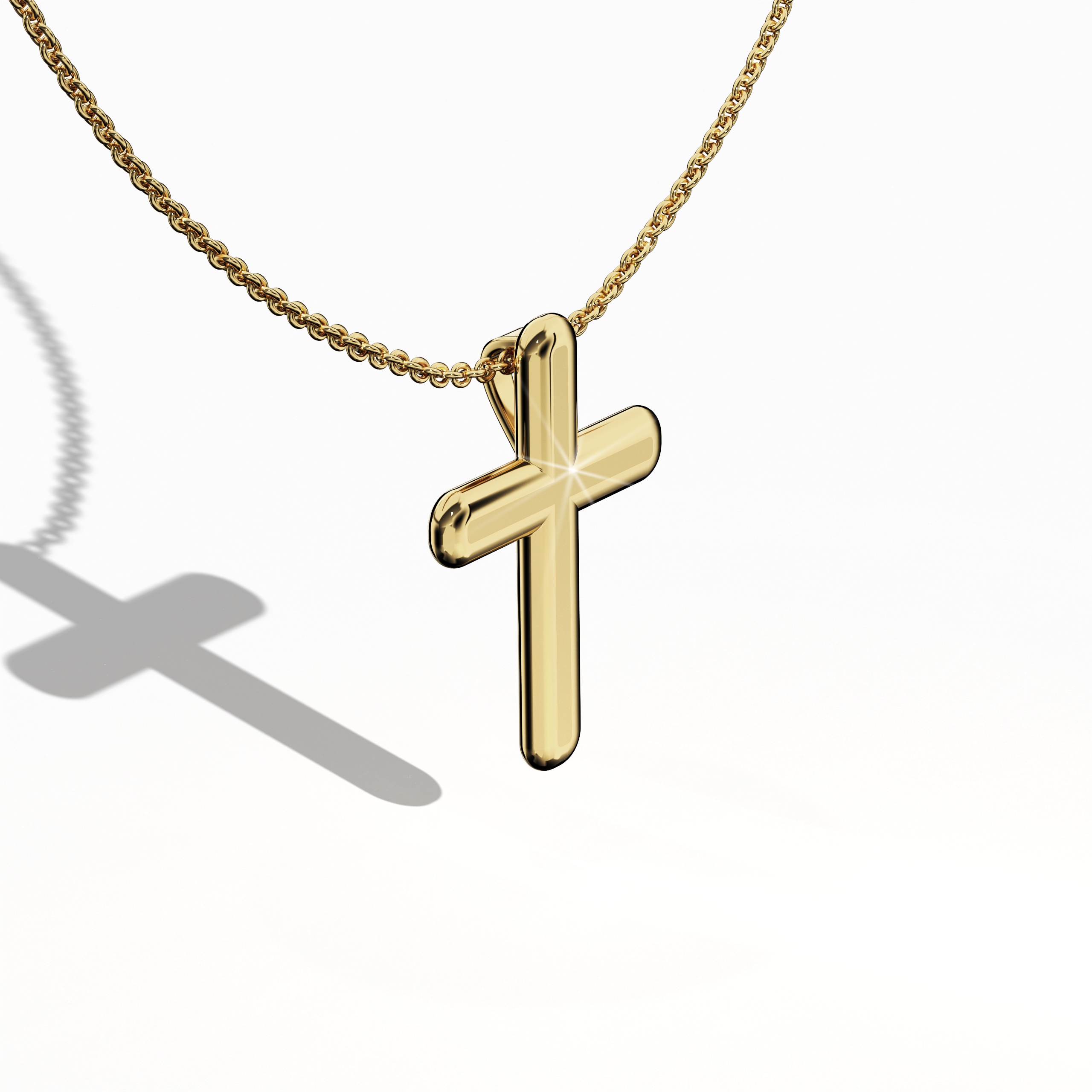 Front top side view of a cross pendant in gleaming жёлтое золото, often called traditional or golden‑toned metal elsewhere. Recognized as a holy cross, faith necklace, or spiritual pendant, it reveals smooth contours and meticulous detailing from this angled vantage. Its luminous finish underscores a harmonious blend of sacred tradition and contemporary appeal.
Keywords: cross pendant, жёлтое золото, holy cross, polished accessory.